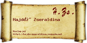 Hajdú Zseraldina névjegykártya