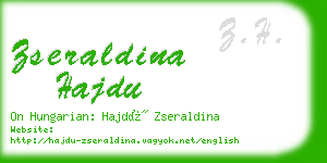 zseraldina hajdu business card